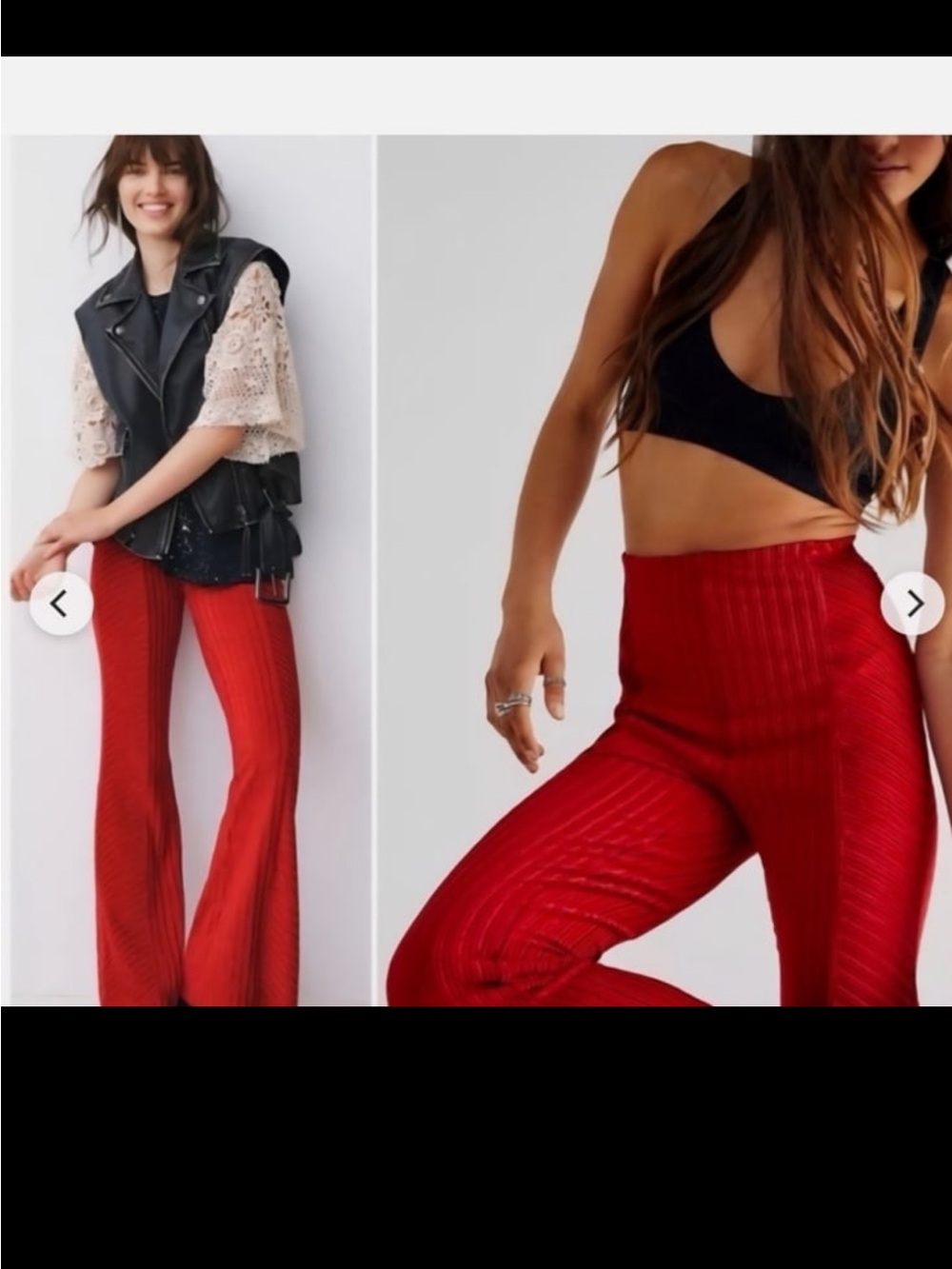 Free People Velvet Ribbed Flare Leggings